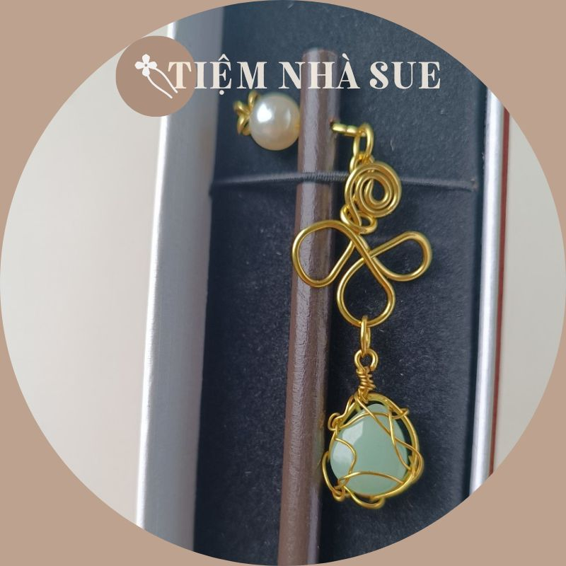 Trâm cài tóc handmade Suesue tặng kèm hộp đựng phụ kiện độc lạ trâm cài tóc DIY
