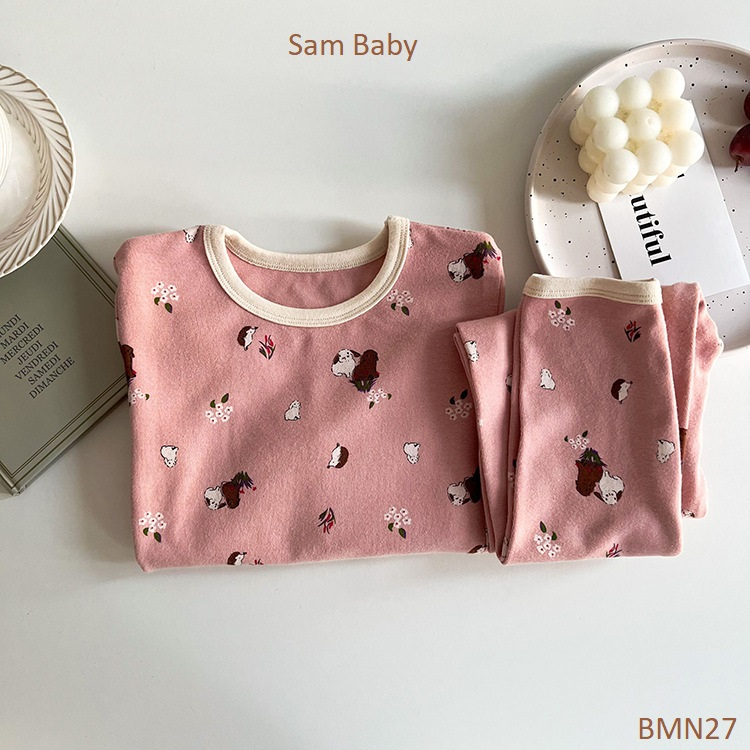 Bộ quần+ áo thu đông nhiều họa tiết cho bé trai bé gái -Sam Baby- BMN27