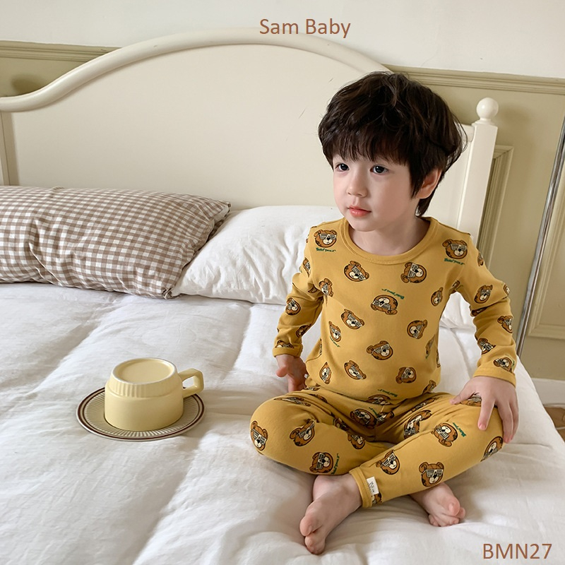 Bộ quần+ áo thu đông nhiều họa tiết cho bé trai bé gái -Sam Baby- BMN27