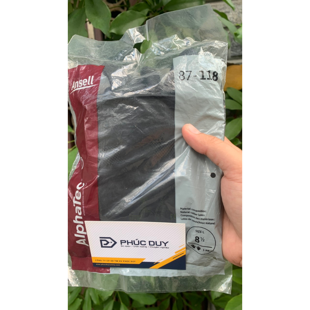Găng Tay Chống Hóa Chất Ansell AlphaTec® 87-118 – CAM KẾT HÀNG CHÍNH HÃNG