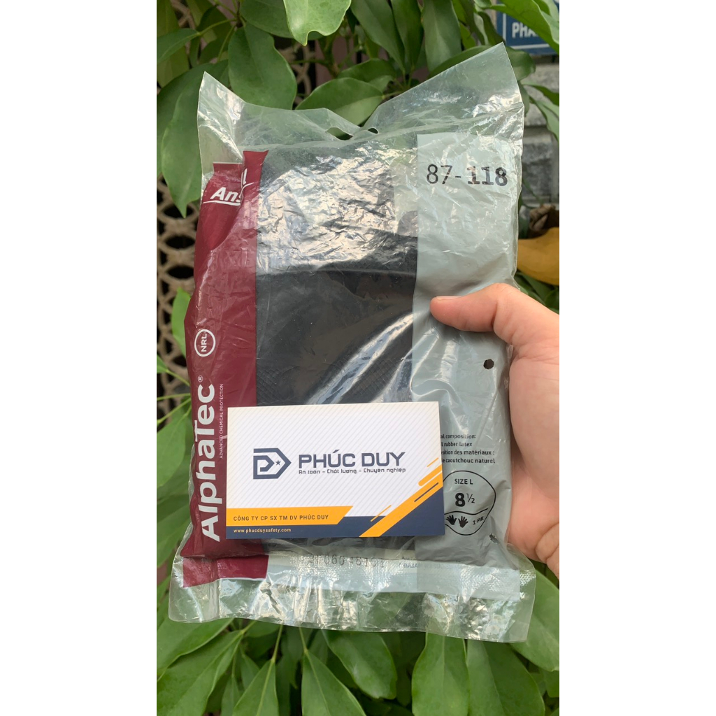 Găng Tay Chống Hóa Chất Ansell AlphaTec® 87-118 – CAM KẾT HÀNG CHÍNH HÃNG