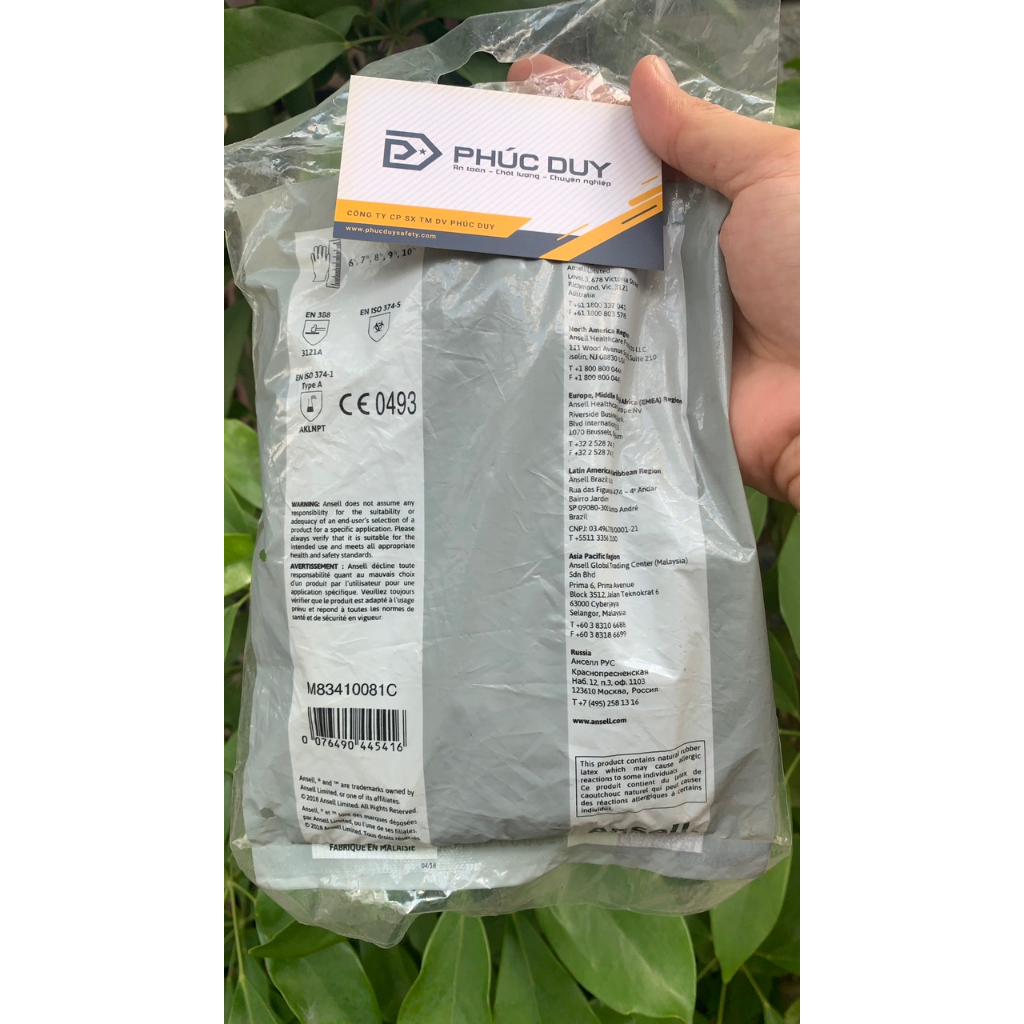 Găng Tay Chống Hóa Chất Ansell AlphaTec® 87-118 – CAM KẾT HÀNG CHÍNH HÃNG