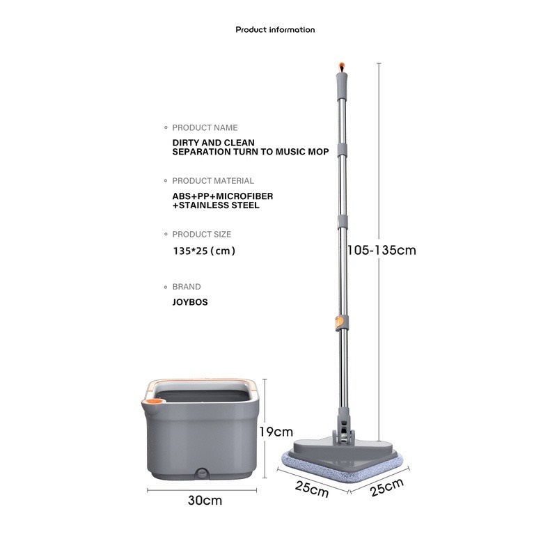 Cây lau nhà tách nước và lọc bụi bẩn 360 độ Joybos/Zolele M16