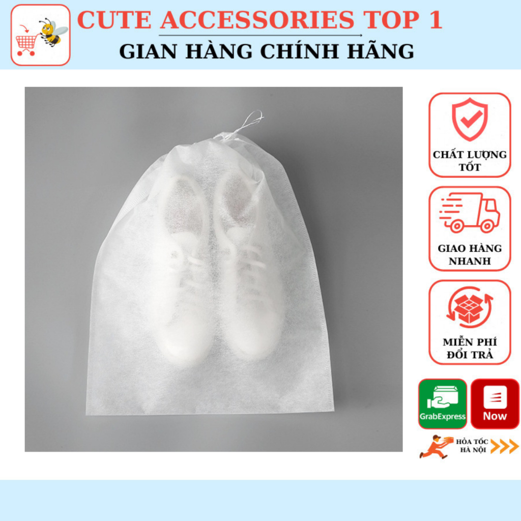❌1k ❌ FREESHIP ❌ Túi Đựng Giày Đa Năng Vải Không Dệt, Túi Dây Rút Đựng Quần Áo Chống Bụi Bẩn, Túi Giày Dép Đa Năng 30200