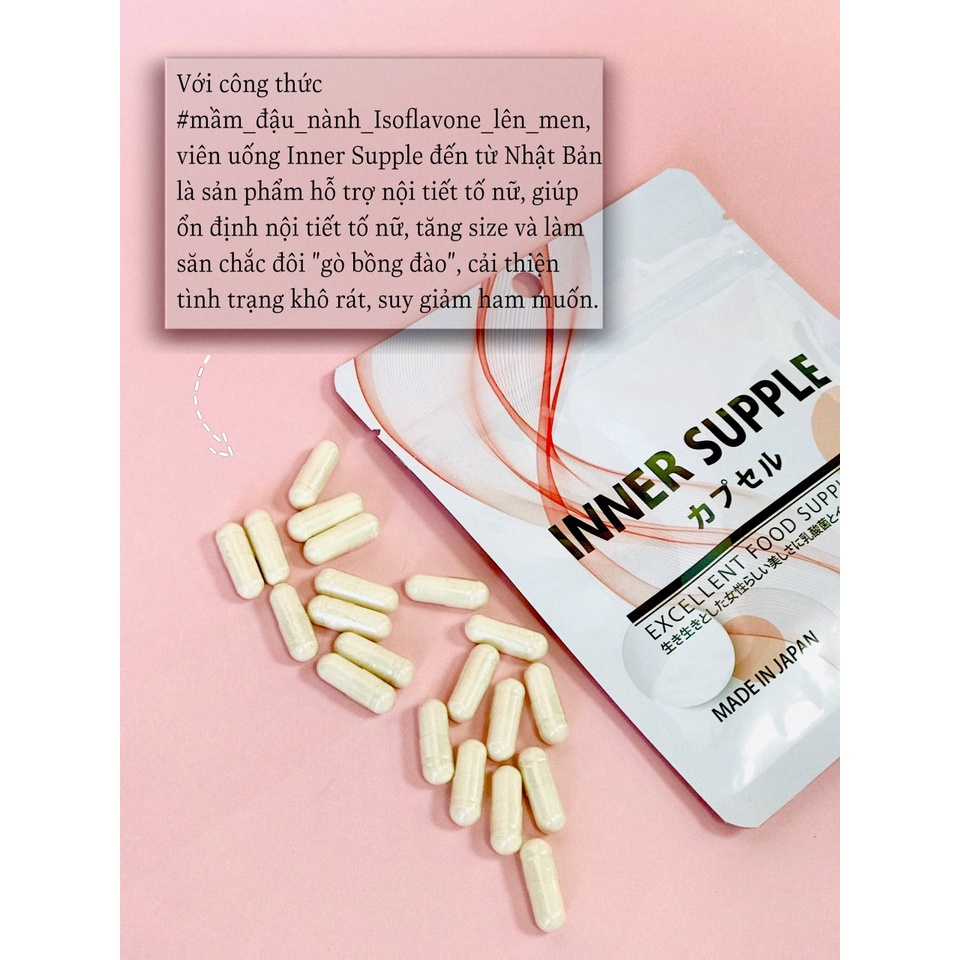 𝐕𝐢𝐞̂𝐧 𝐮𝐨̂́𝐧𝐠 giúp hỗ trợ 𝐜𝐚̂𝐧 𝐛𝐚̆̀𝐧𝐠 𝐧𝐨̣̂𝐢 𝐭𝐢𝐞̂́𝐭 𝐭𝐨̂́ INNER SUPPLE Nhật Bản gói 20 ngày