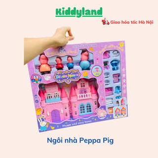 Bộ đồ chơi mô hình ngôi nhà heo peppa pig có đèn nhấp nháy, âm thanh cho bé