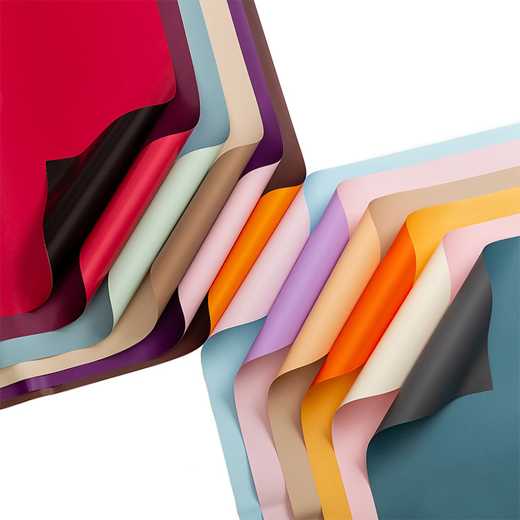 20 Tờ Giấy Gói Hoa 2 Mặt Trơn, Không Thấm Nước, Bó Hoa Tươi Hoa Sáp Đẹp, Kích Thước 58*58