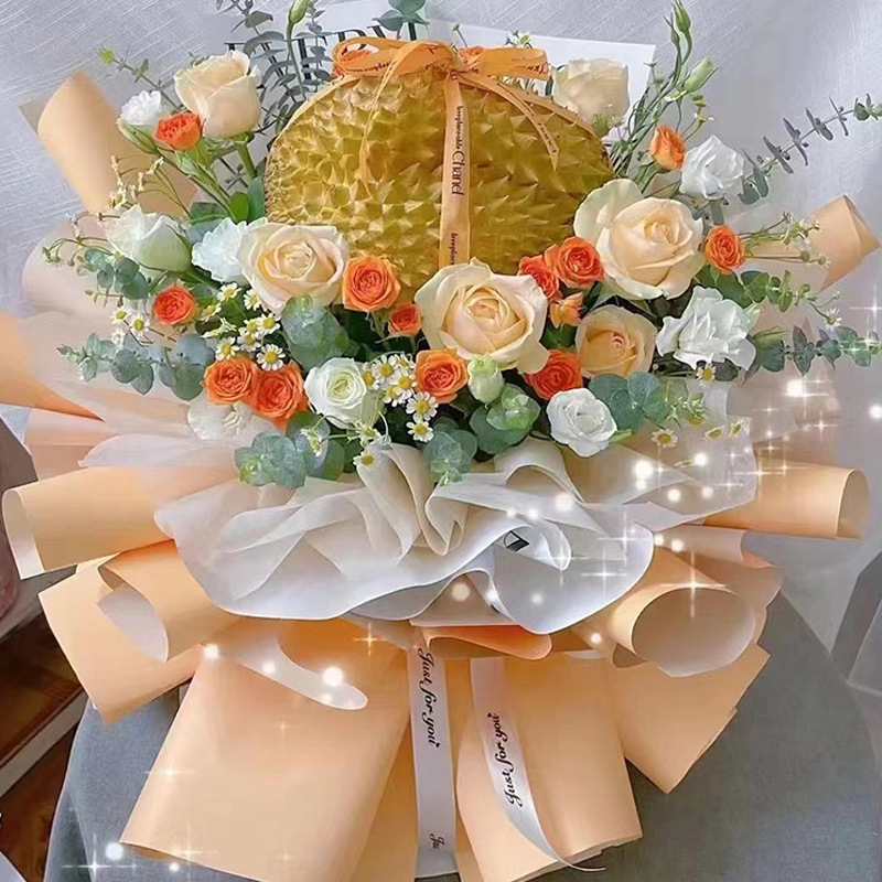 20 Tờ Giấy Gói Hoa 2 Mặt Trơn, Không Thấm Nước, Bó Hoa Tươi Hoa Sáp Đẹp, Kích Thước 58*58