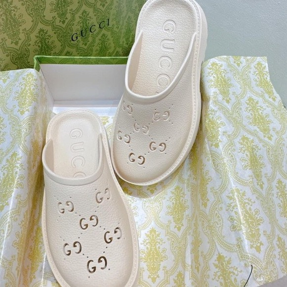 Giày Sục Đạp Gót Gucci Đế Cao 5cm Phiên Bản L.Auth Bestquanity chất liệu cao su non êm đẹp Đủ sz nam nữ