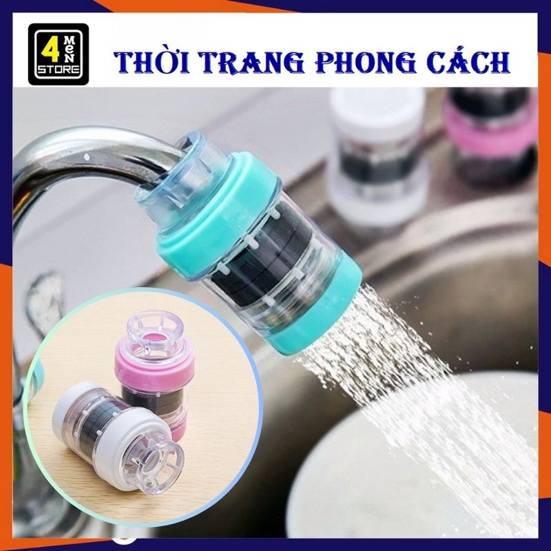 Đầu Lọc Nước 2 Tầng Mini Lắp Trực Tiếp Tại Vòi Với Đá Maifan Loại Bỏ Tạp Chất Và Nam Châm Hút Cặn Kim Loại Tiện DụngTHÔN