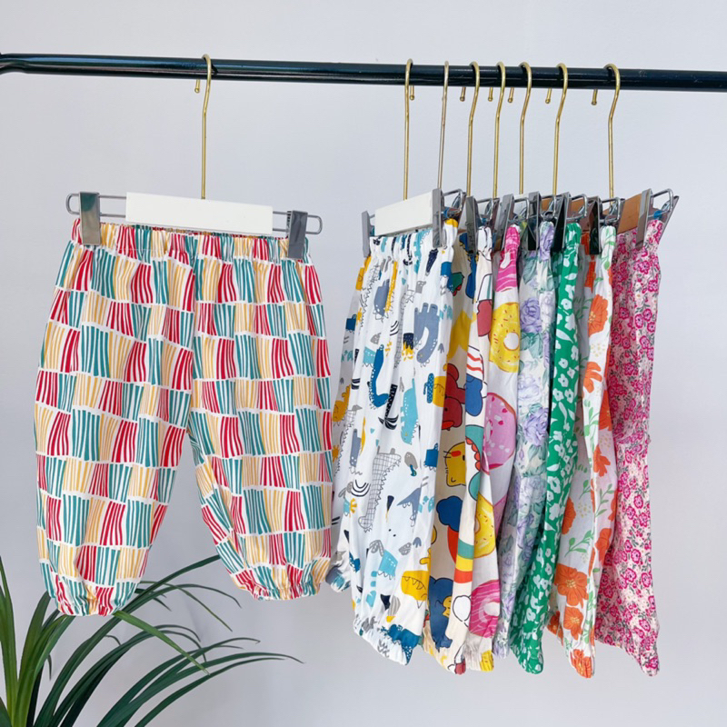 Quần Chống Muỗi CHICHU màu NEW phiên bản bé trai sociu - Quần Chống Nắng thô cotton cao cấp sắc màu siêu hạt dẻ sz 1-6