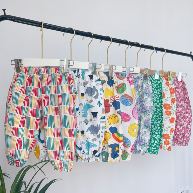 Quần Chống Muỗi CHICHU màu NEW phiên bản bé trai sociu - Quần Chống Nắng thô cotton cao cấp sắc màu siêu hạt dẻ sz 1-6