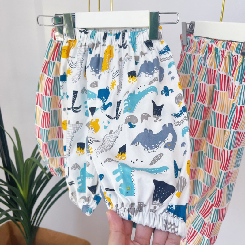 Quần Chống Muỗi CHICHU màu NEW phiên bản bé trai sociu - Quần Chống Nắng thô cotton cao cấp sắc màu siêu hạt dẻ sz 1-6