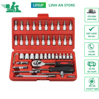Bộ dụng cụ sửa chữa xe máy lifeup 46 chi tiết mở bulong ốc vít spdc46ct