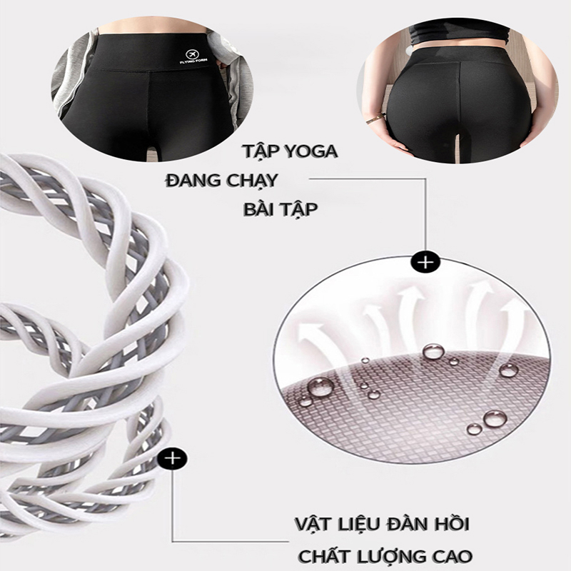 Quần tập yoga nữ，cạp cao quần nâng mông， thể thao đồ tập yoga，Simple khô  Thời trang bigsize-S-3XL-93kg
