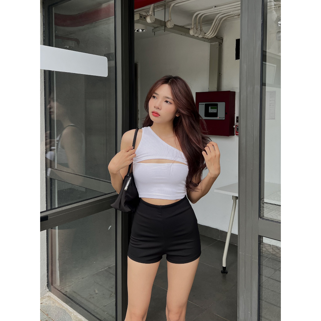 Quần SHORT IDOL nữ HHVINTAGE kiểu ôm body vải cotton co dãn JPant A92