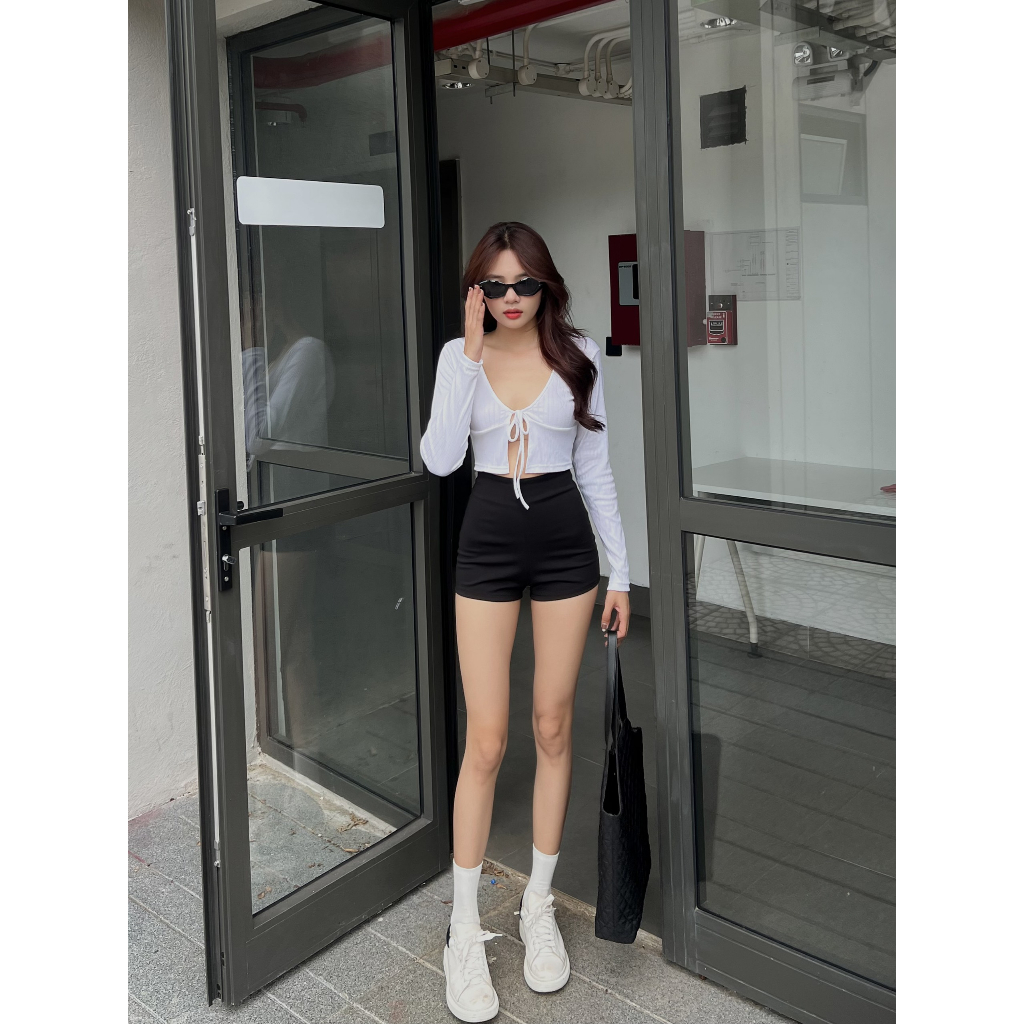 Quần SHORT IDOL nữ HHVINTAGE kiểu ôm body vải cotton co dãn JPant A92