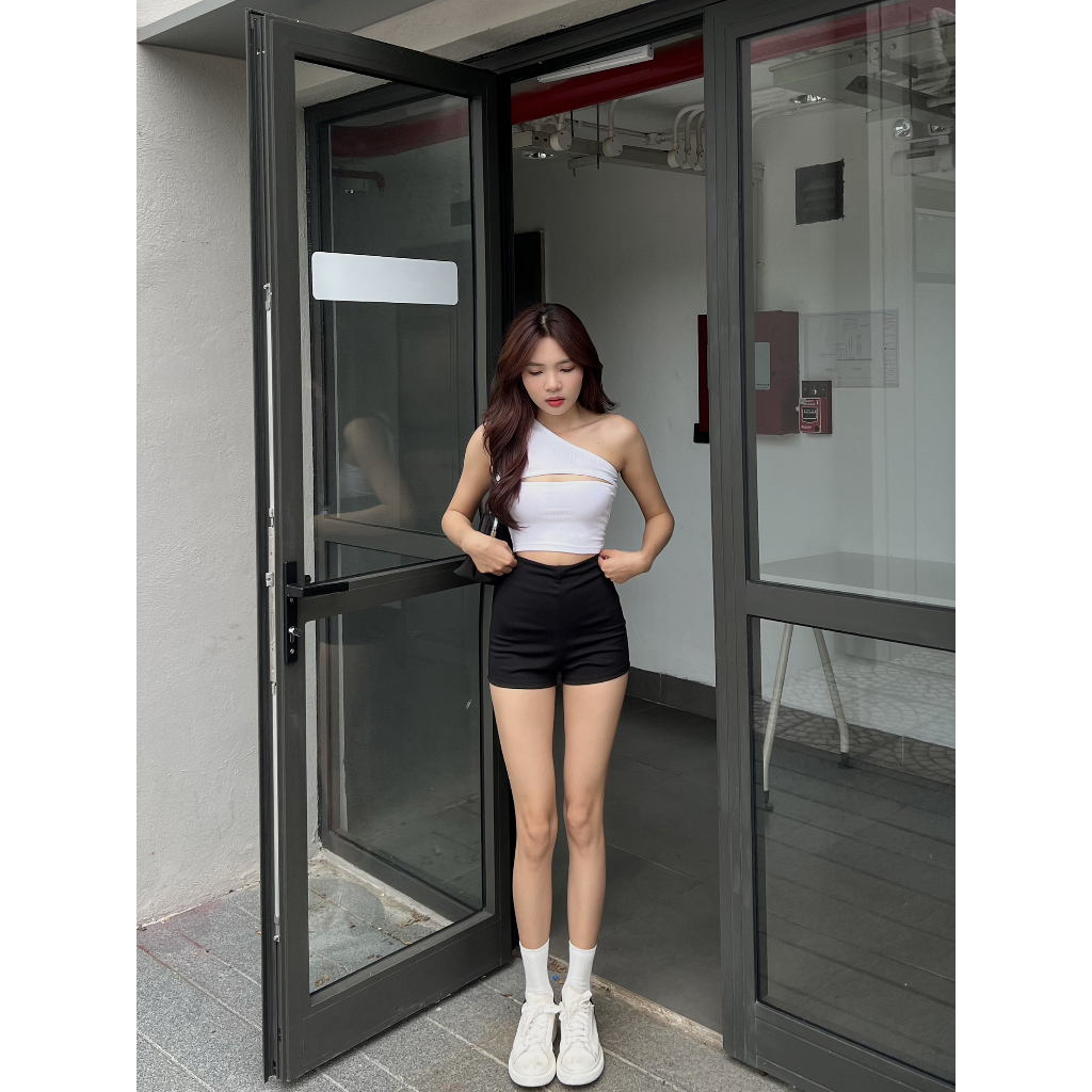 Quần SHORT IDOL nữ HHVINTAGE kiểu ôm body vải cotton co dãn JPant A92