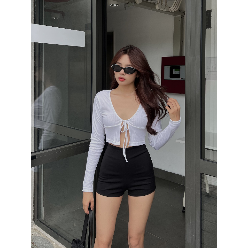 Quần SHORT IDOL nữ HHVINTAGE kiểu ôm body vải cotton co dãn JPant A92