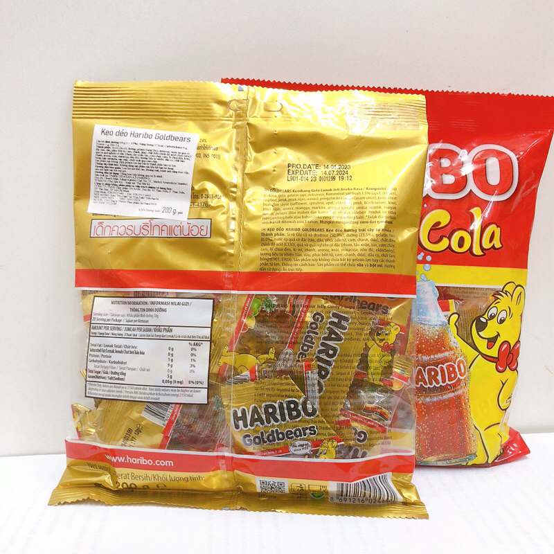 Kẹo dẻo Haribo Goldbears 200g - Thổ Nhĩ Kỳ
