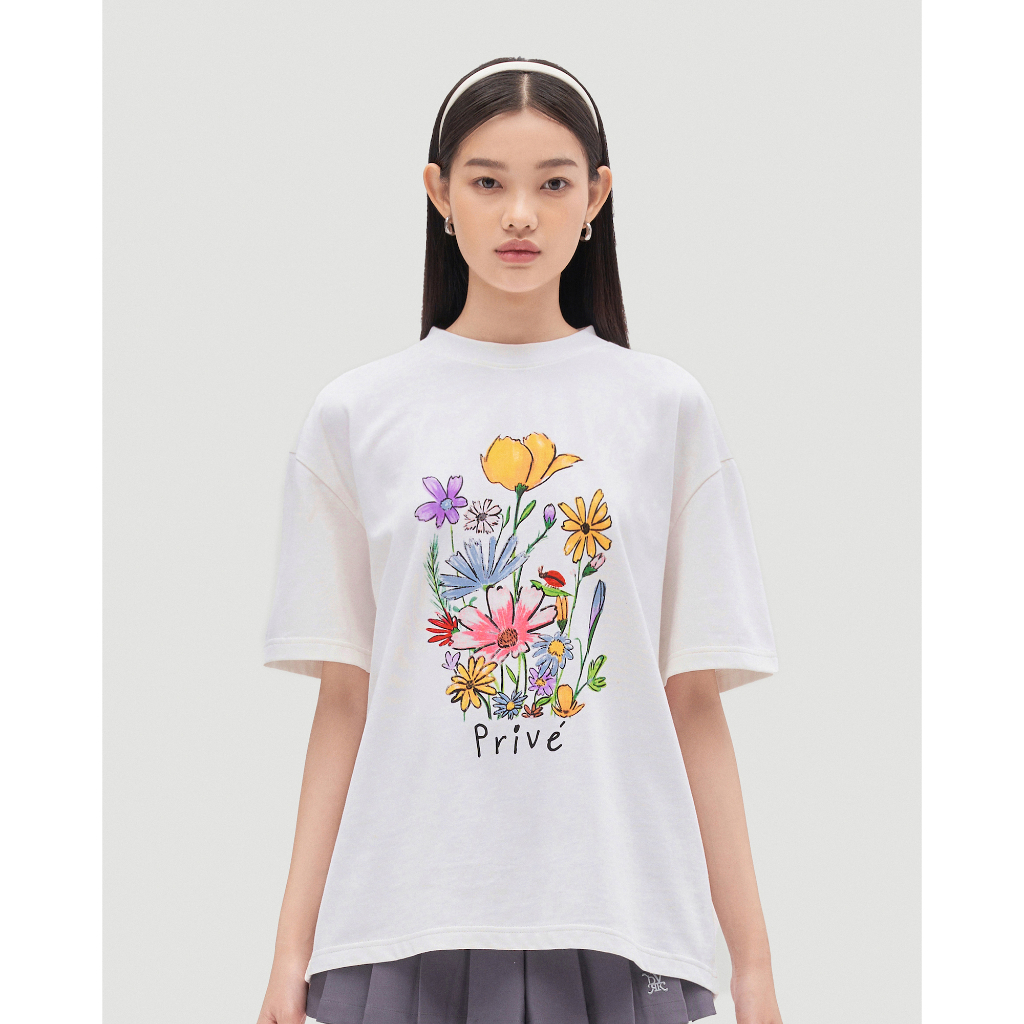 DVRK - Áo Thun Oversize Họa Tiết Hoa Privé Le Jardin -DVRK-23SS