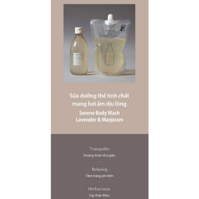 Sữa Tắm AROMATICA Serene Lavender & Marjoram Body Wash 300ML