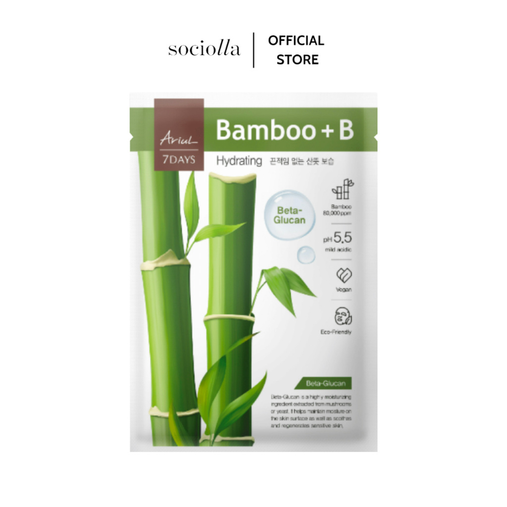 Mặt Nạ Dưỡng Ẩm Chuyên Sâu Chiết Xuất Nước Tre Ariul 7 Days Mask Bamboo B 20ml