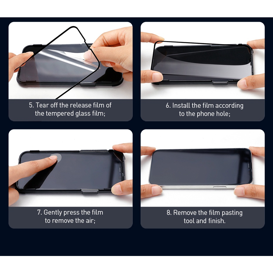 Combo 2 Kính Cường Lực Full Màn Hình Baseus 0.23mm Cho Iphone 13 / 13 Pro / 14 IP13 / IP13 Pro / IP14