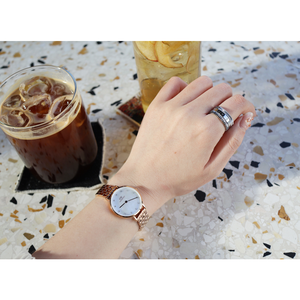 Đồng hồ Nữ Daniel Wellington Petite Lumine 5 Link Melrose 28mm Full Box DW Hàng Chính Hãng