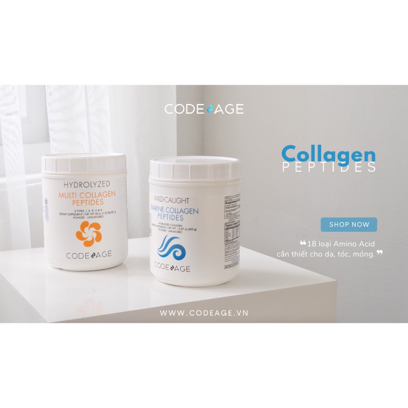 Bột Collagen Codeage giúp trẻ hoá, căng mịn