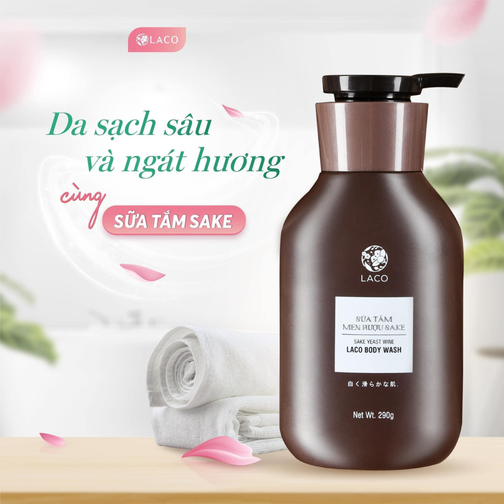 Sữa Tắm Men Rượu Sake + TẶNG KÈM BÔNG TẮM