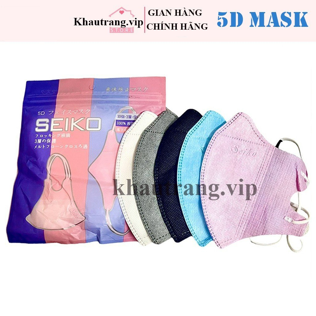 Khẩu Trang 5D Thịnh Phát Thùng 100 Chiếc Freeship,3 Lớp Kháng Khuẩn.