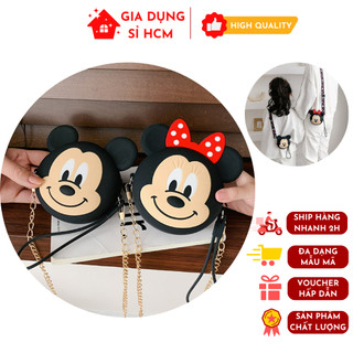 Ví Đeo Chéo Đựng Tiền Lẻ, Tiền Xu, Son, Vật Dụng Cá Nhân Hình Chuột Mickey Đáng Yêu Cho Bé và Mẹ