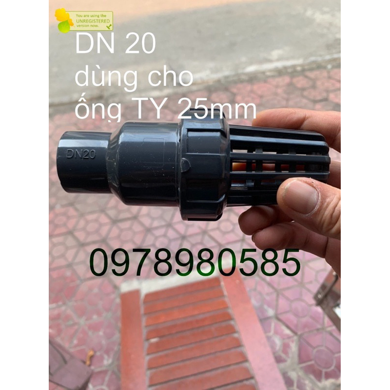 Chõ bơm - Luppe U-PVC - Van 1 chiều dùng cho hồ tràn trên giấu bơm ống 20mm 25mm