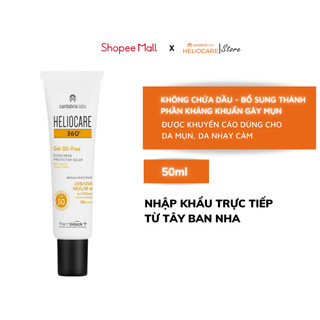 Gel chống nắng cho da mụn Heliocare 360° Gel Oil-free SPF 50