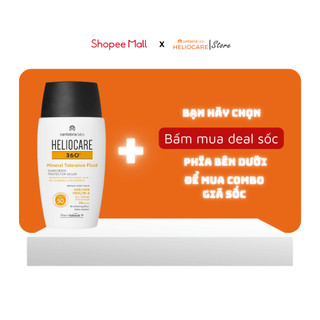 Kem chống nắng cho da nhạy cảm, da dễ kích ứng HELIOCARE 360° Mineral Tolerance Fluid SPF 50+