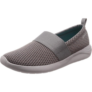 Giày vải thun crocs lưới literide slipon màu ghi cho nữ