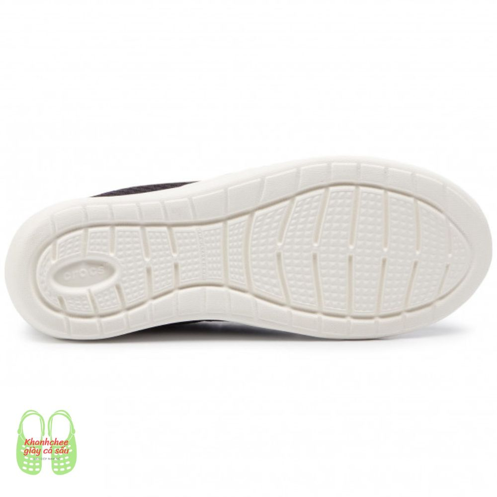 GIÀY VẢI THUN  CROCS LƯỚI LITERIDE SLIPON  MÀU ĐEN TRẮNG CHO NỮ