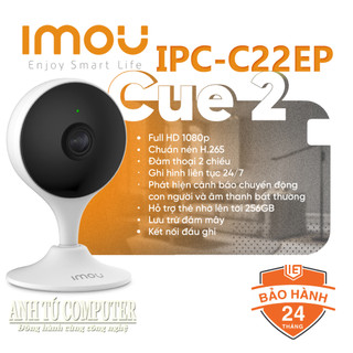 Camera IP Wifi 2MP Full HD 1080P Imou Cue 2 IPC-C22EP-IMOU chính hãng DSS Việt Nam