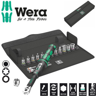 Bộ cần xiết cần chỉnh lực từ 2.5nm - 25nm 1/4" wera 05004180001 bicycle set torque 1 gồm 16 cái