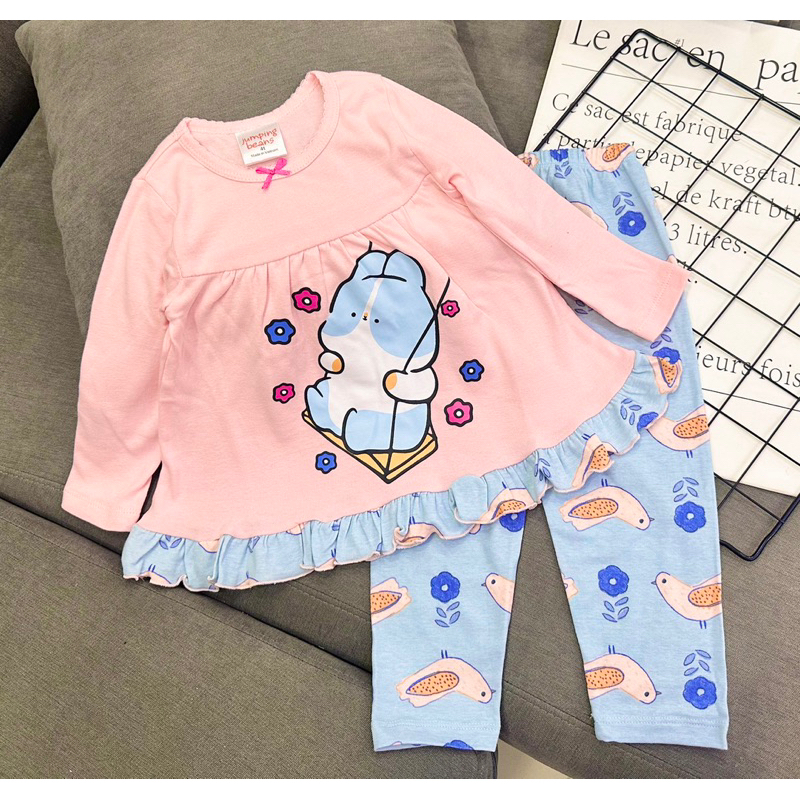 Bộ dài tay bé gái thun bozip xuất xịn