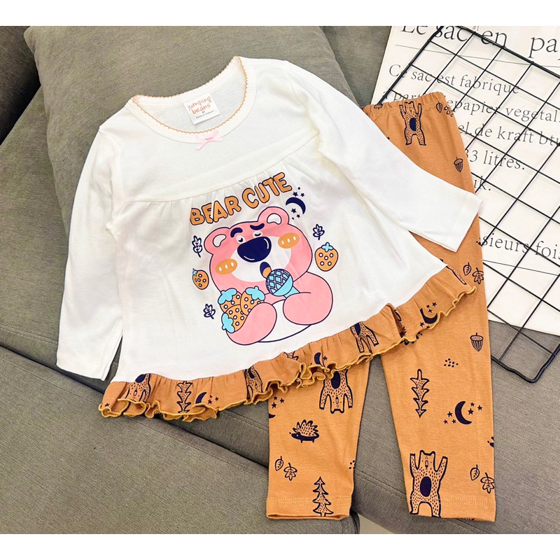 Bộ dài tay bé gái thun bozip xuất xịn