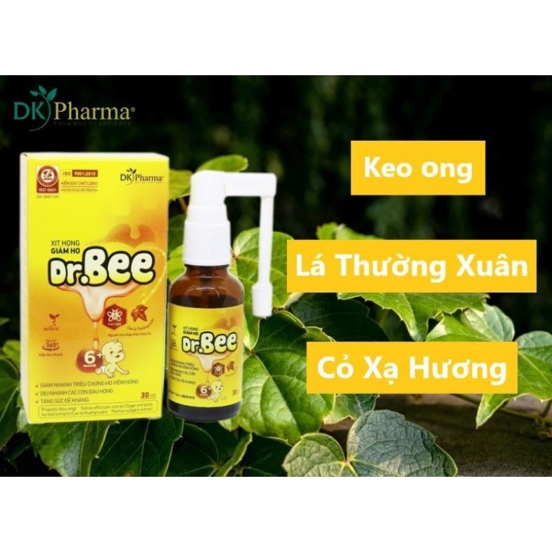 Polikid | Xịt họng Keo Ong - Dr. Bee ® - Dịu ho, sát khuẩn hầu họng