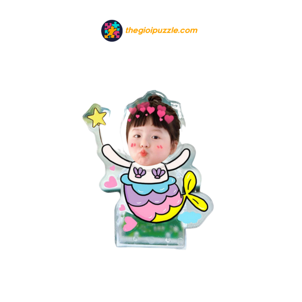 Mô hình standee lắc đầu Thegioipuzzle ghép mặt theo yêu cầu, lắc đầu mô hình chibi cute làm quà tặng, trang trí