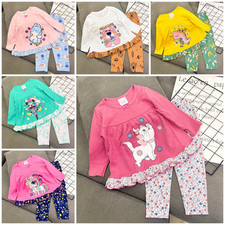 Bộ dài tay bé gái thun bozip xuất xịn(size 11-24kg)