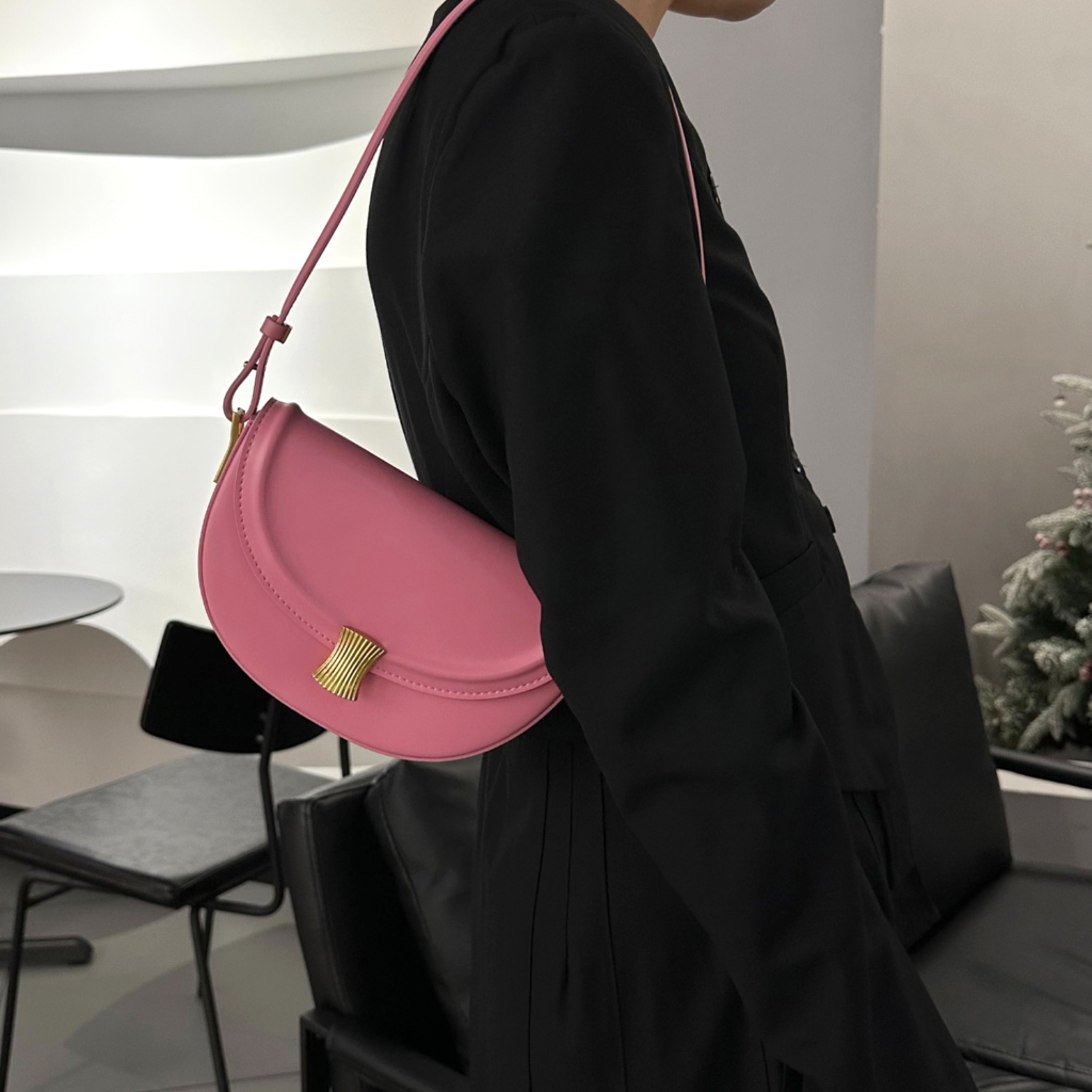 Túi da thật yên ngựa bán nguyệt - CAMIE