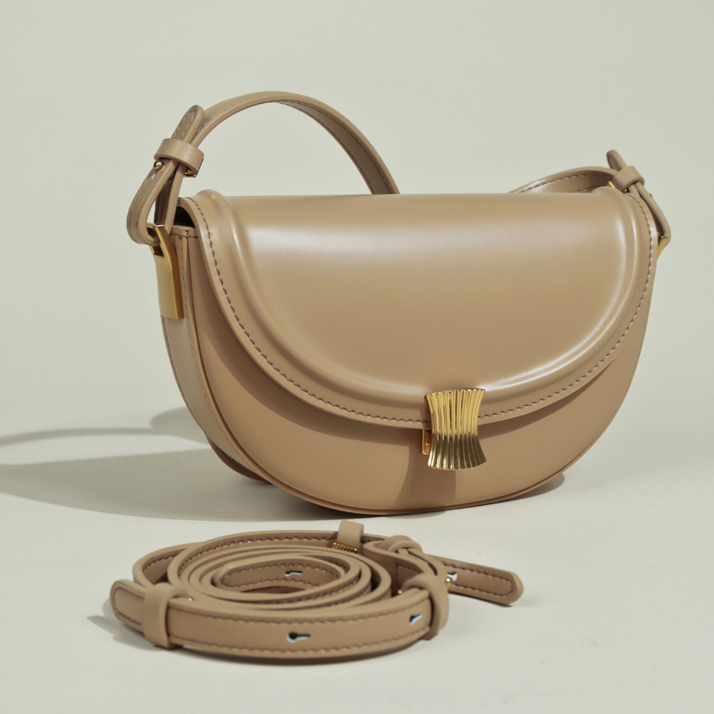 Túi da thật yên ngựa bán nguyệt - CAMIE