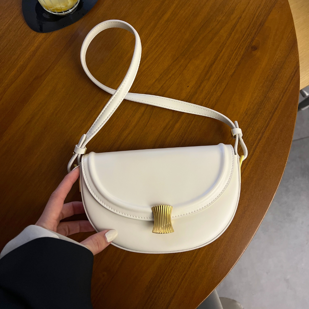 Túi da thật yên ngựa bán nguyệt - CAMIE