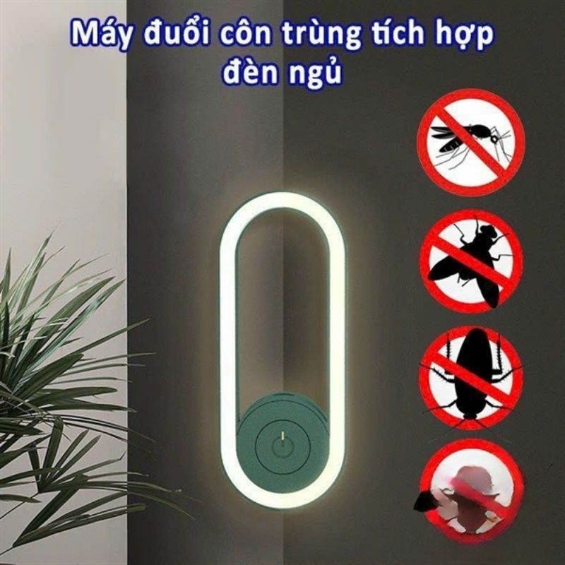 Thiết Bị Đuổi Côn Trùng Bằng Sóng Siêu Âm - Đèn Ngủ Đuổi Muỗi Đa Chức Năng An Toàn Cho Người Sử Dụng Và Trẻ Nhỏ