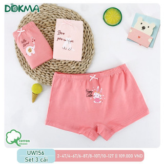 Set 3 quần chip đùi bé gái Dokma cho bé gái 10 đến 35kg